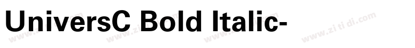 UniversC Bold Italic字体转换